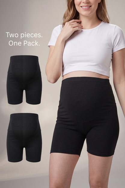 2 Pieces Maternity Belly Support Shorts