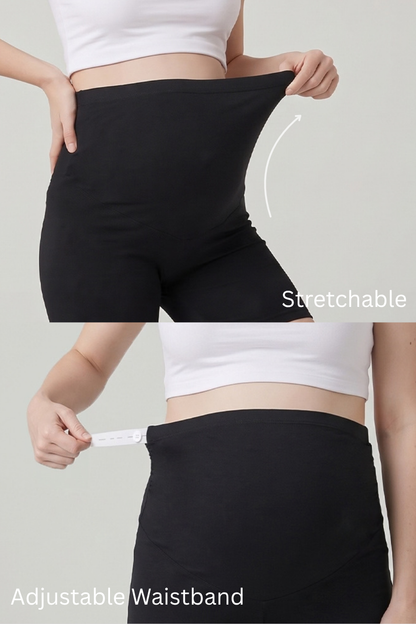 2 Pieces Maternity Belly Support Shorts