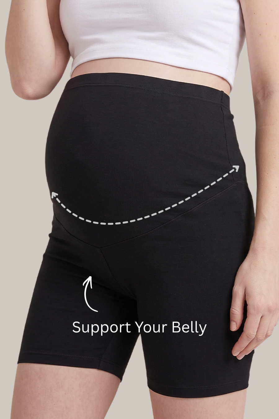 2 Pieces Maternity Belly Support Shorts