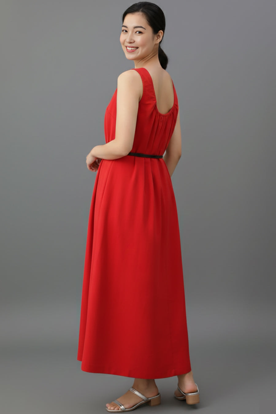 Sleeveless Swing Maxi Dress