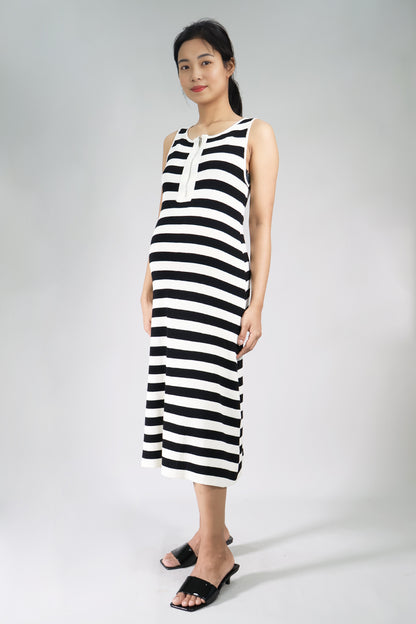 Zipper Front Knit Dress