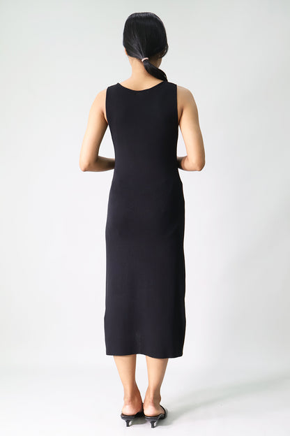 Zipper Front Knit Dress