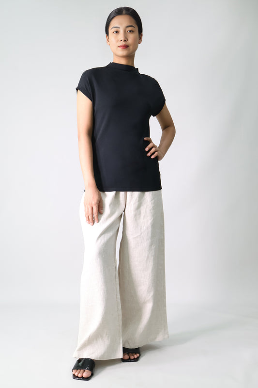 High Neck Short Sleeve Top