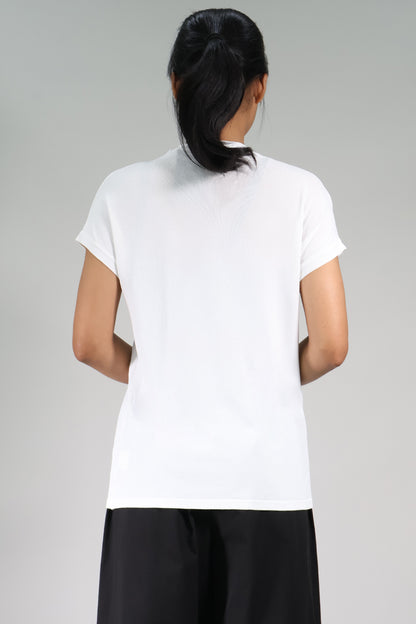 High Neck Short Sleeve Top