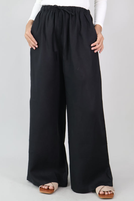 Drawstring Wide Leg Pants