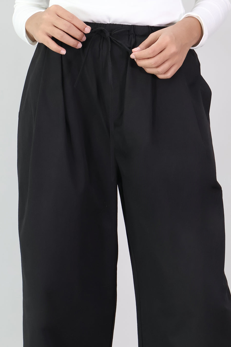 Drawstring Wide Leg Pants