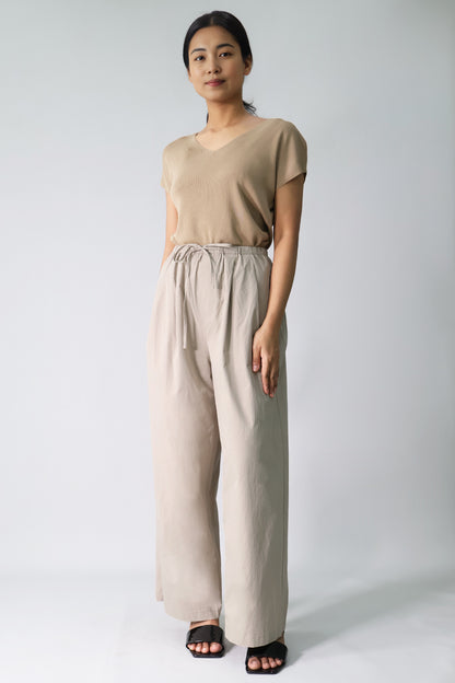 Drawstring Wide Leg Pants