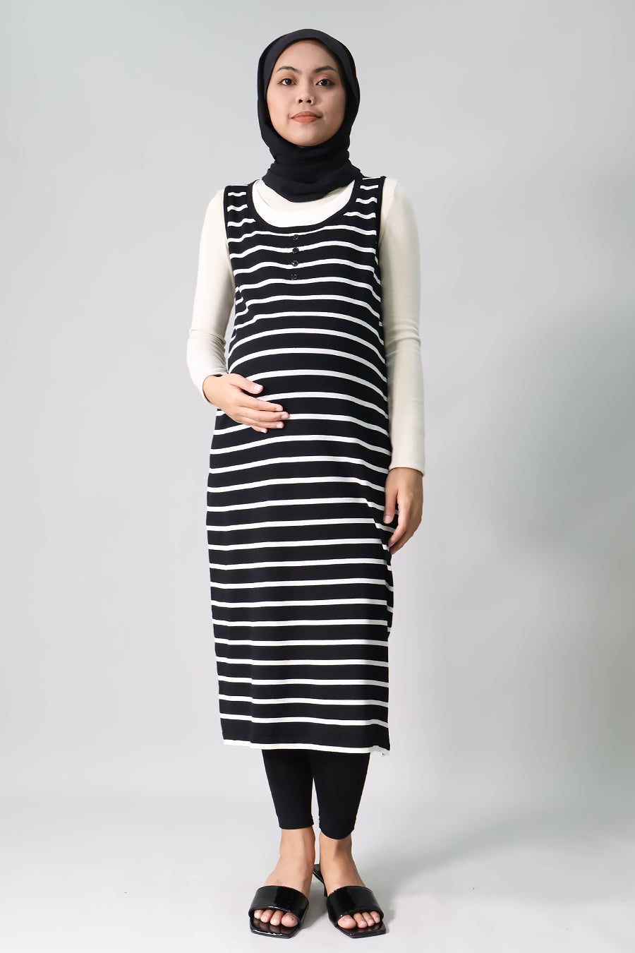 Button Detail Knit Dress