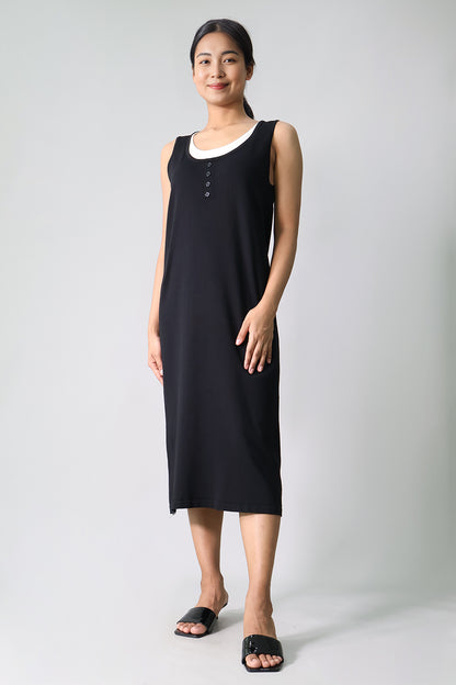 Button Detail Knit Dress