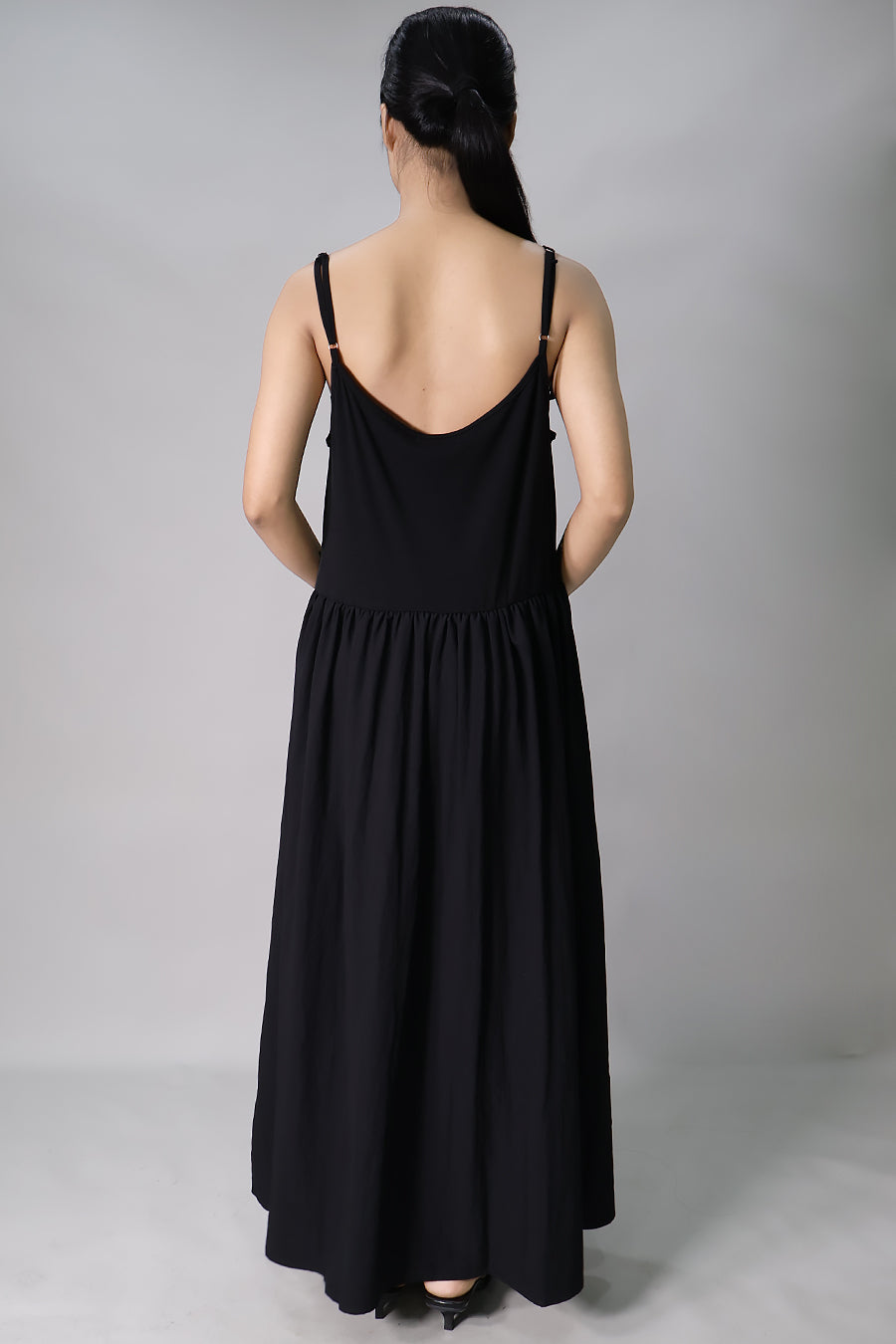 Maternity Gathered Long Slip Dress