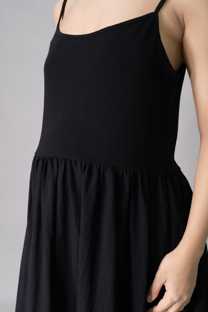 Maternity Gathered Long Slip Dress