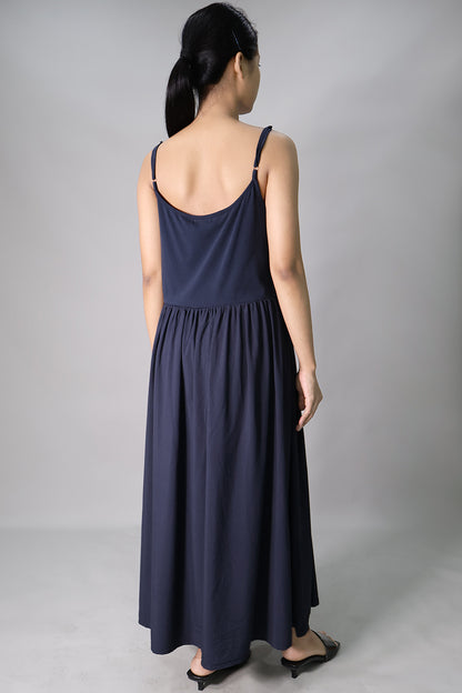 Maternity Gathered Long Slip Dress