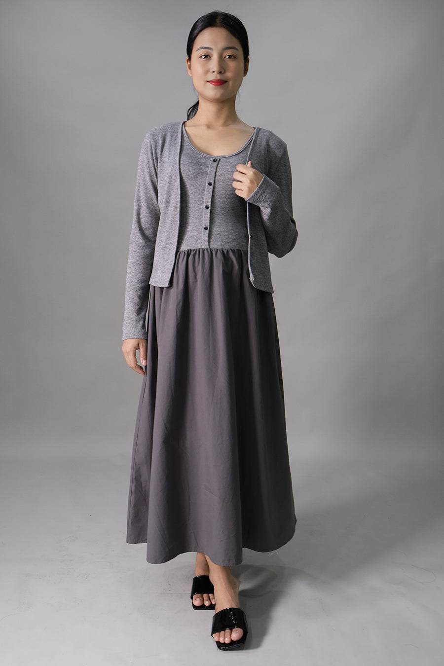 2 Piece Maternity Maxi Dress Set