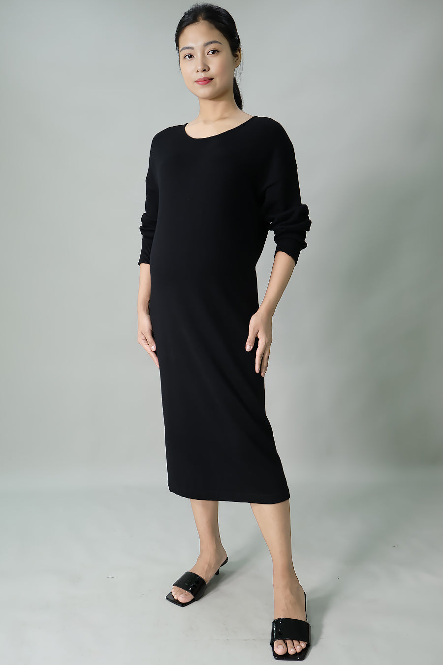 Maternity Midi Knit Dress
