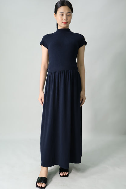 Maternity Belted Gathered Long Dress