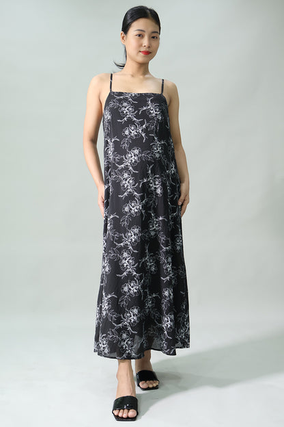 Floral Maternity Slip Long Dress