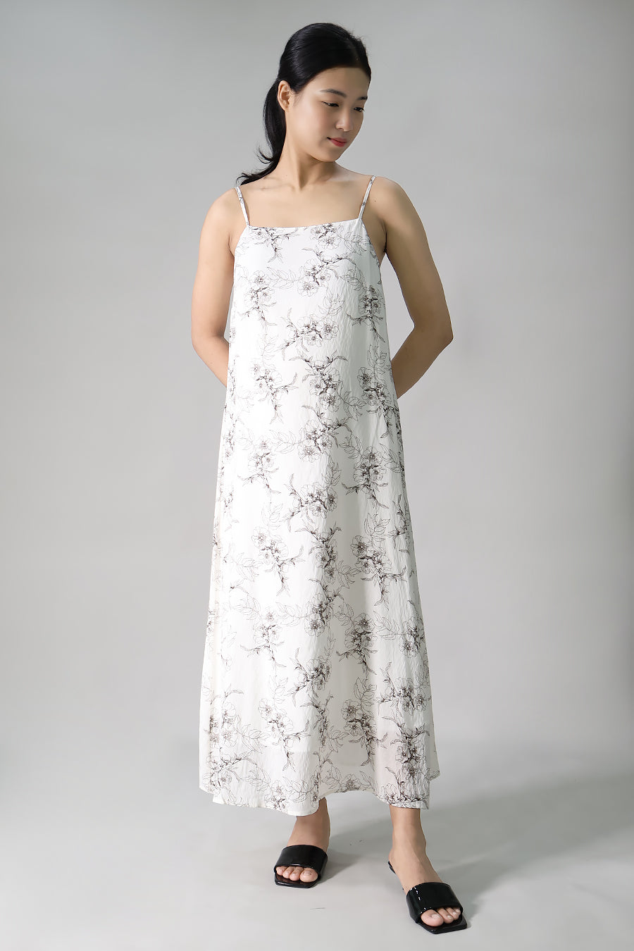 Floral Maternity Slip Long Dress
