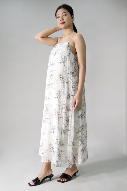 Floral Maternity Slip Long Dress