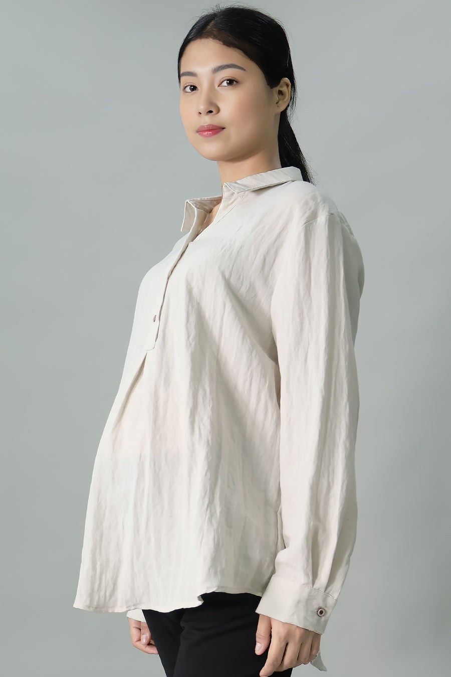 Long Sleeve Maternity & Nursing Shirt