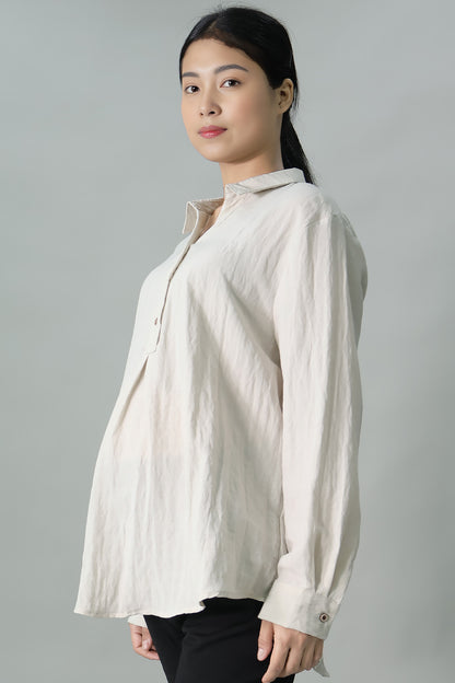 Long Sleeve Maternity & Nursing Shirt