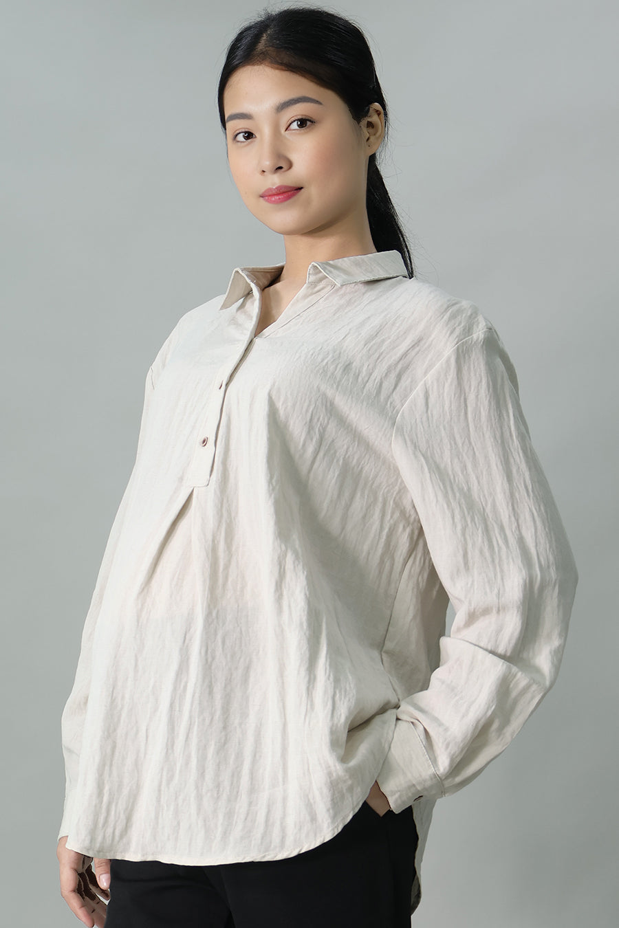 Long Sleeve Maternity & Nursing Shirt