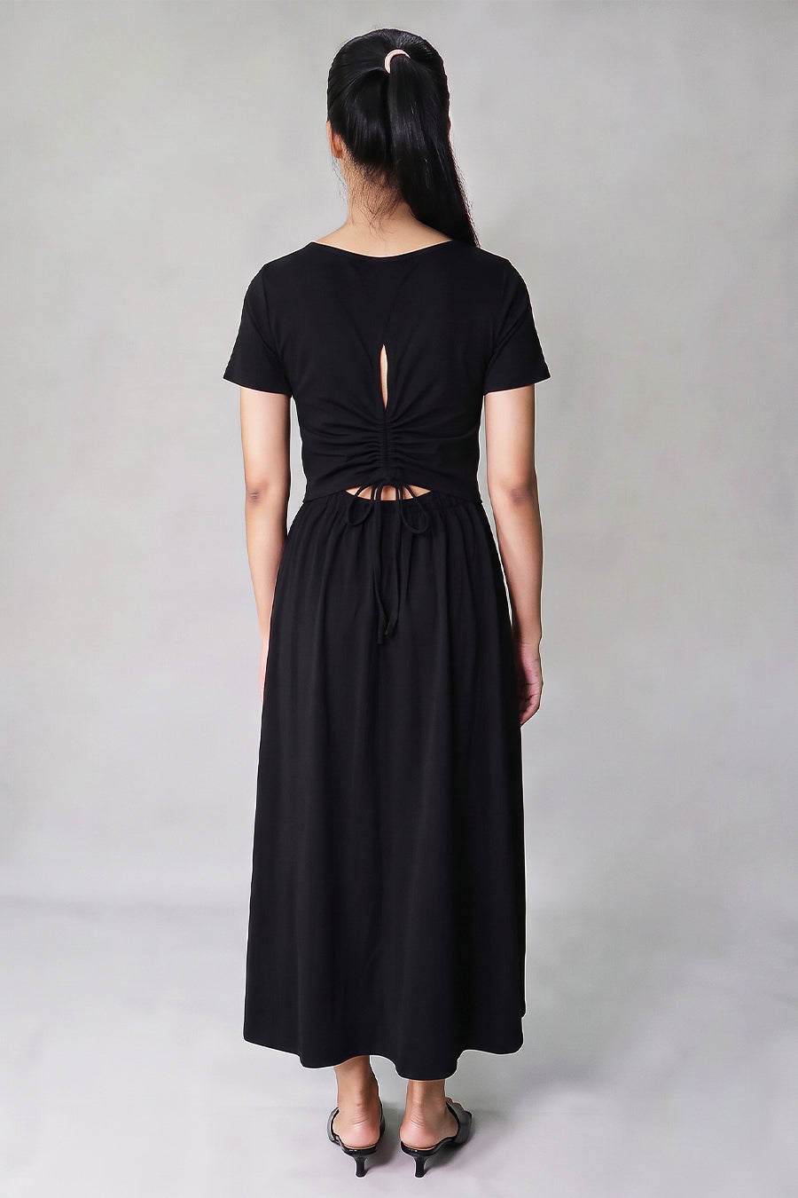Scoop Neck Jersey Long Dress