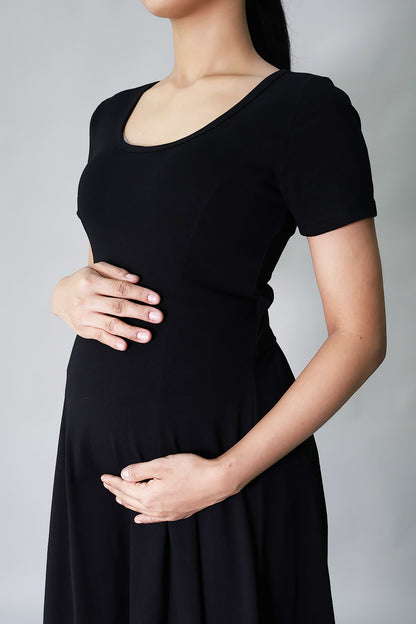 Scoop Neck Jersey Long Dress