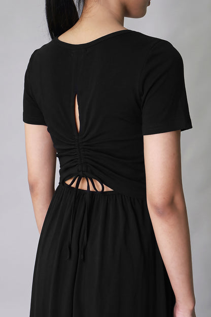 Scoop Neck Jersey Long Dress