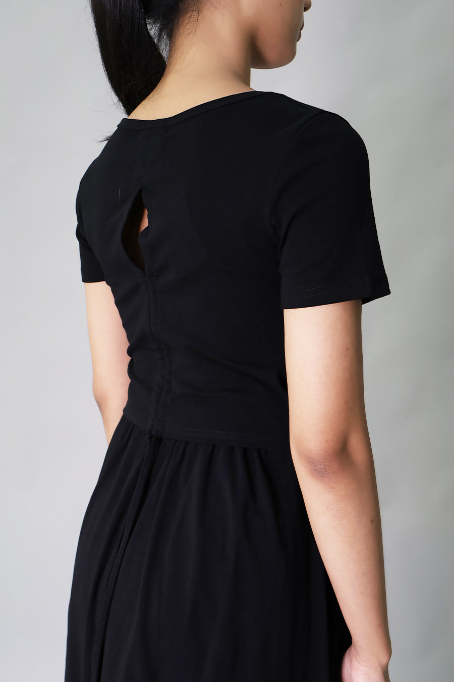 Scoop Neck Jersey Long Dress