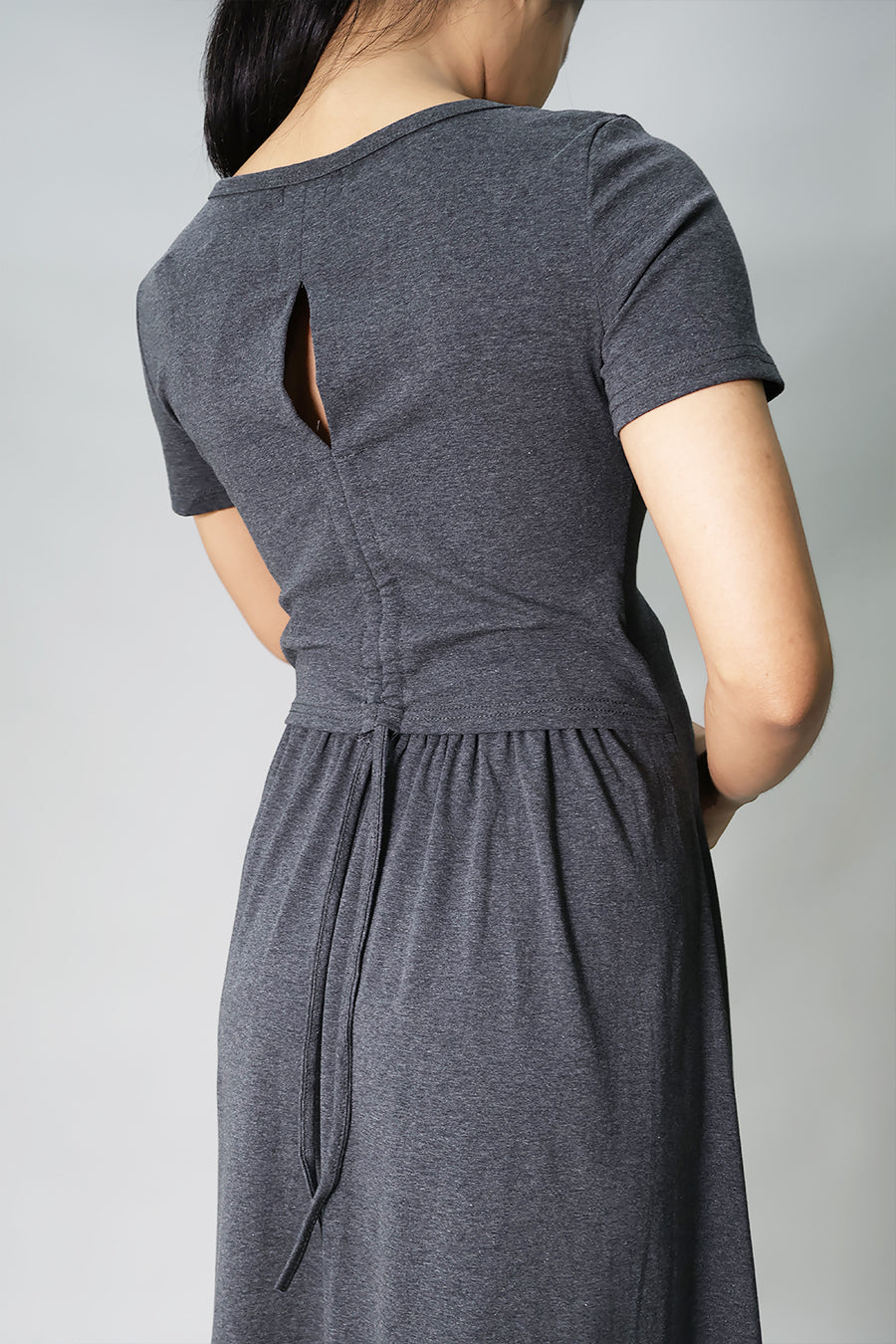 Scoop Neck Jersey Long Dress