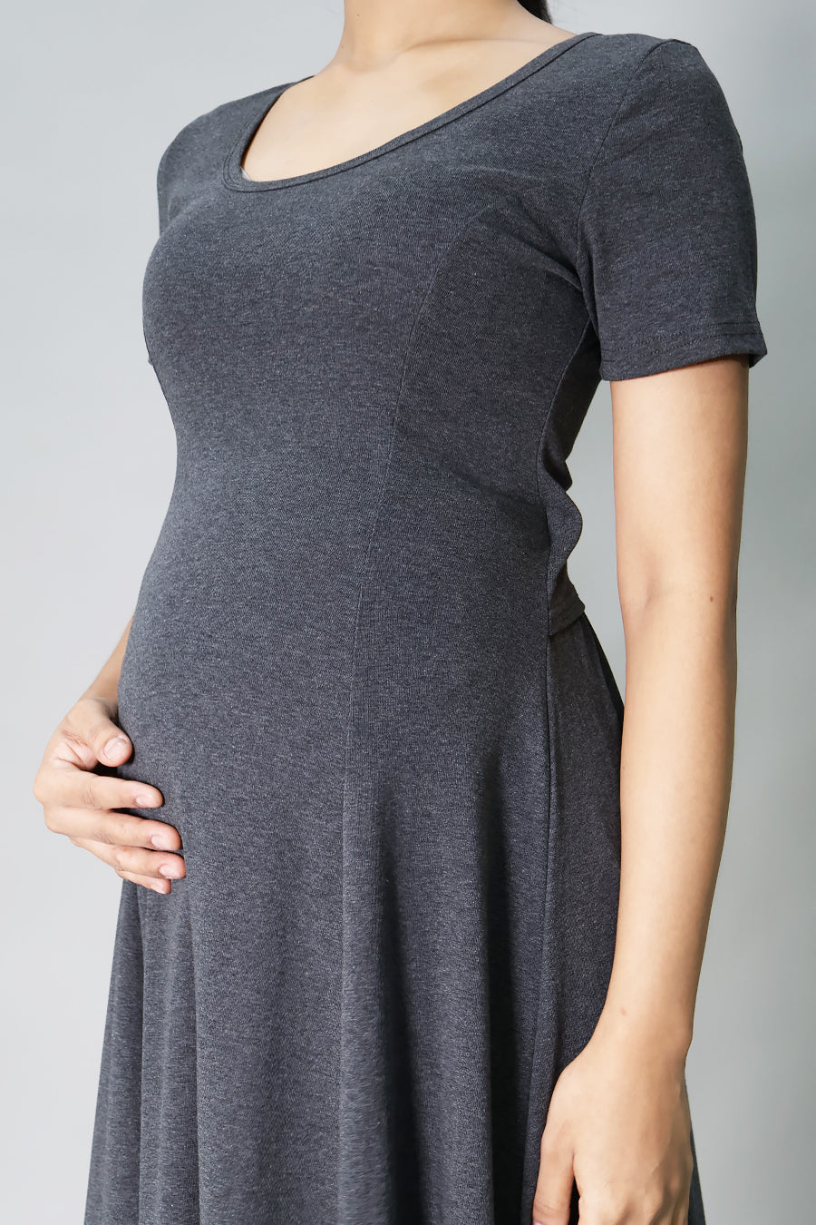 Scoop Neck Jersey Long Dress