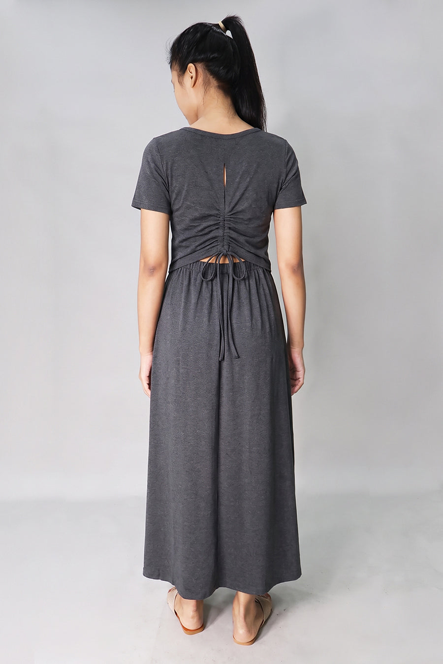 Scoop Neck Jersey Long Dress