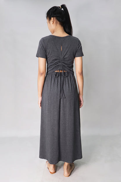 Scoop Neck Jersey Long Dress