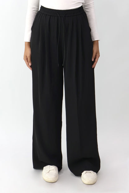 Drawstring Wide Leg Pants