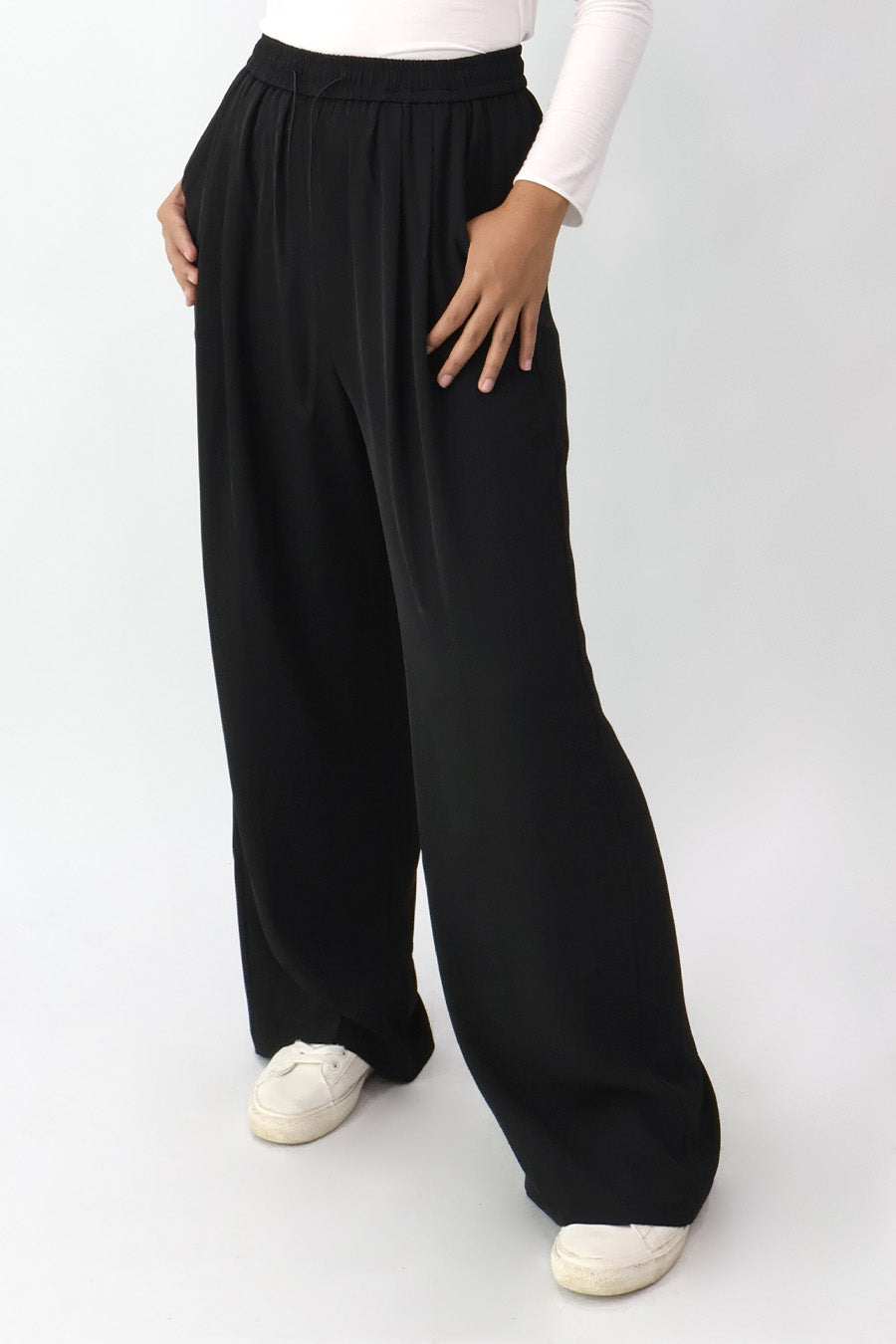 Drawstring Wide Leg Pants