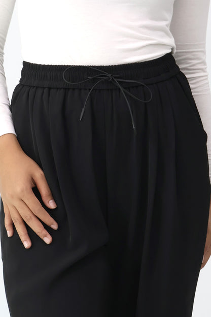 Drawstring Wide Leg Pants