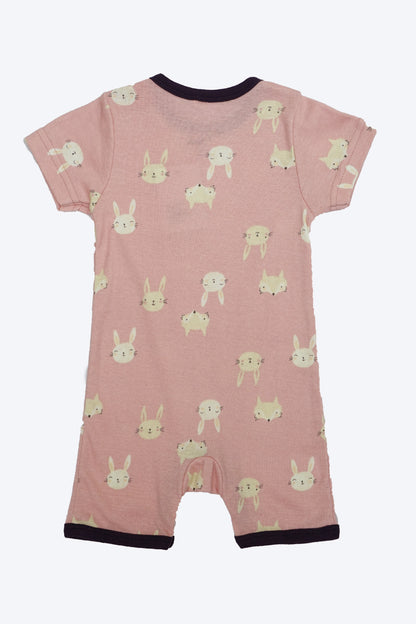 Newborn Baby Pink Bunny Romper