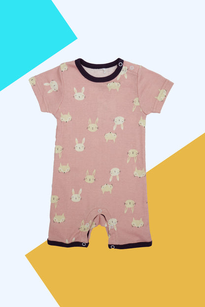 Newborn Baby Pink Bunny Romper