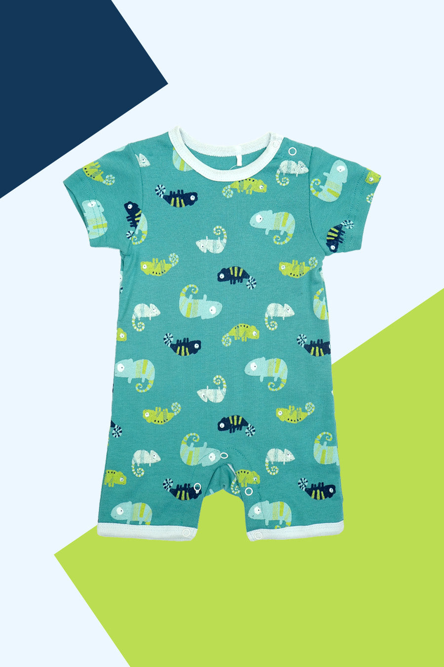 Newborn Baby Iguana Print Romper