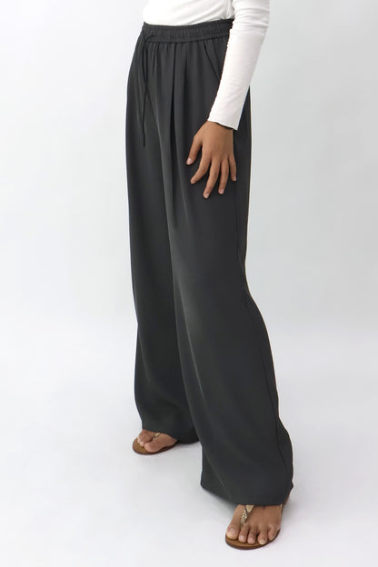 Drawstring Wide Leg Pants