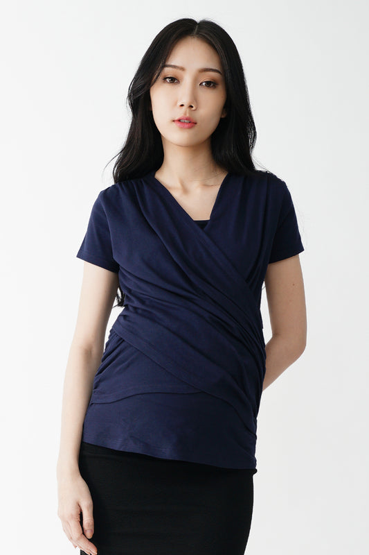 Dark Blue Nursing Top