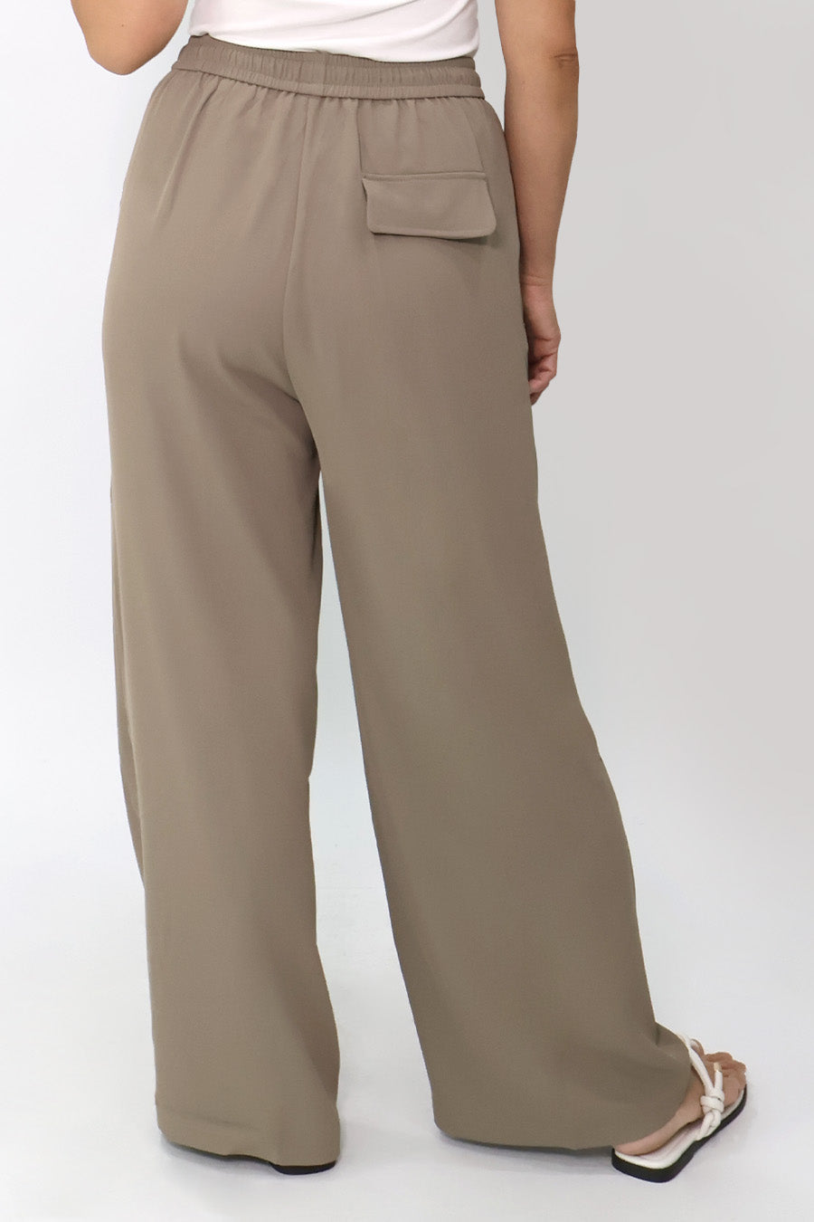 Drawstring Wide Leg Pants