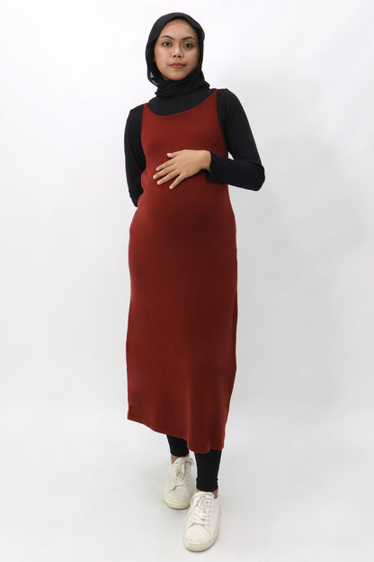 Maroon Tank Knit Dress